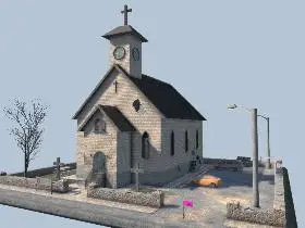 Navezgane Church of Brick in 7 Days to Die