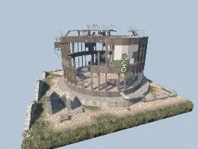 Destroyed Industrial Tank in 7 Days to Die