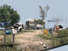 Overgrown Caravan in 7 Days to Die