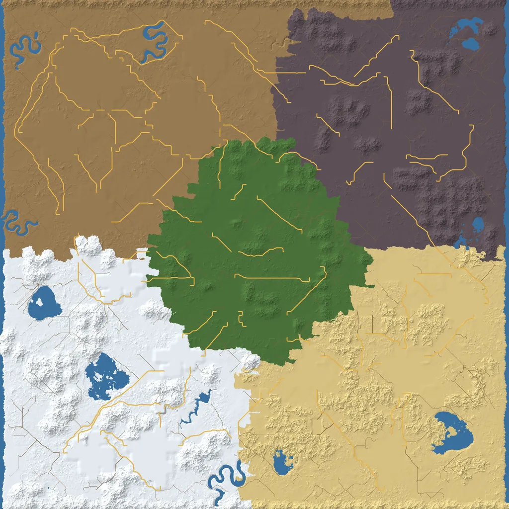 Map of Vetena Mountains, seed FirstPlay1.0 Full Release at 10240