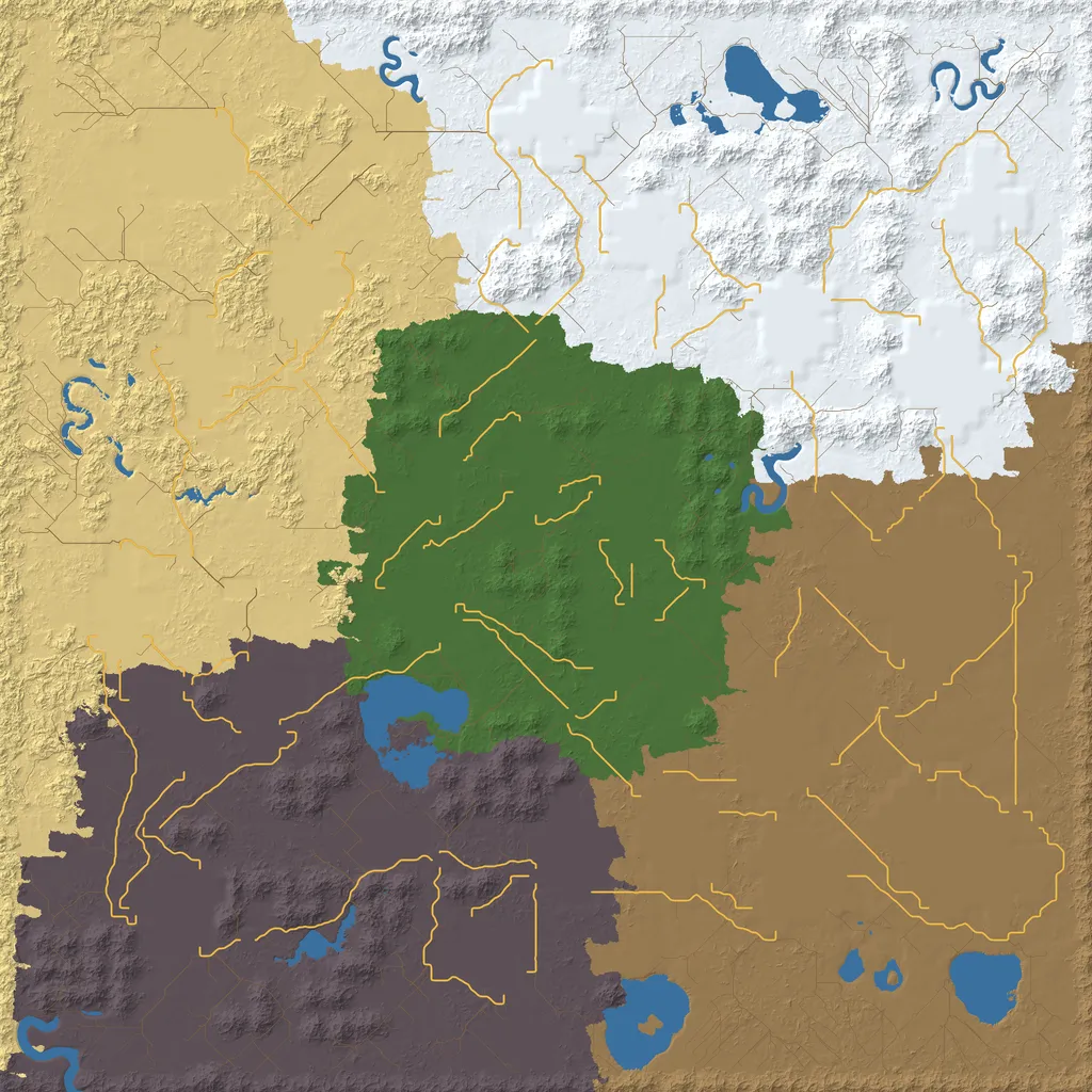 Map of Tenolame Mountains, seed fortress at 10240