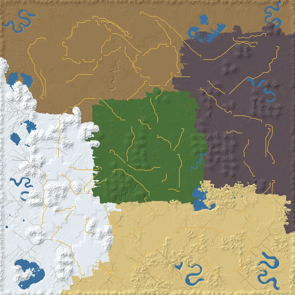 Map of Moyixe Mountains, seed haven at 10240