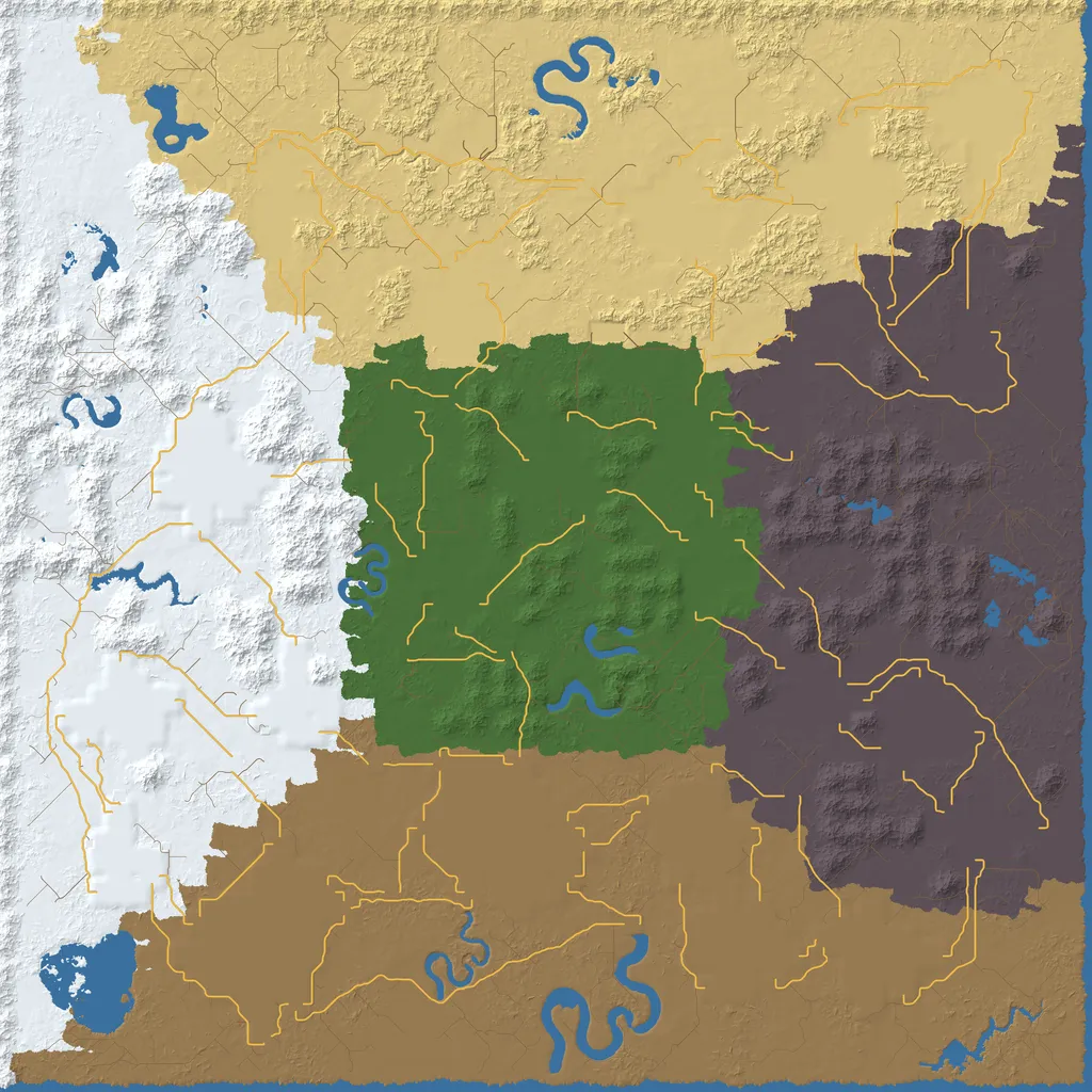 Map of New Dixumoge Mountains, seed horde at 10240