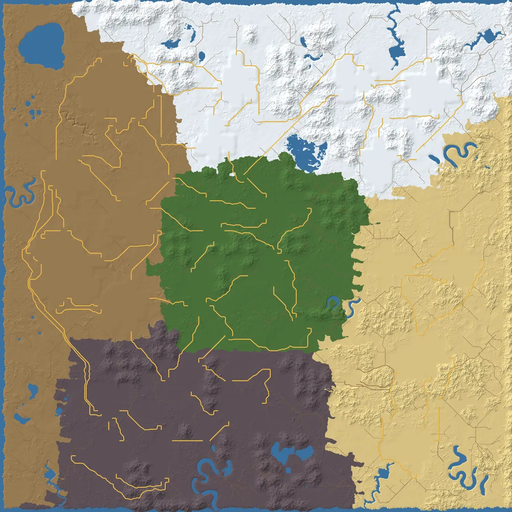 Map of Jehizo Mountains, seed ZombieSalami at 10240