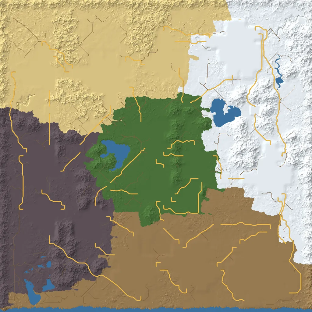 Map of South Nizicogo Mountains, seed 69 at 6144
