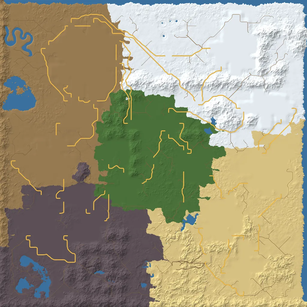 Map of West Cowupi County, seed 777 at 6144