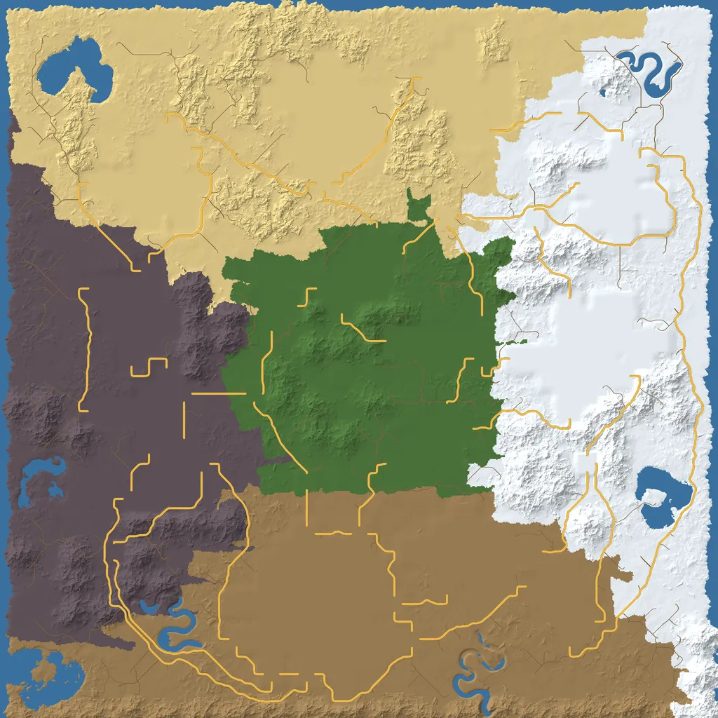 Map of South Popumitu Mountains, seed HANDOFFATE at 6144