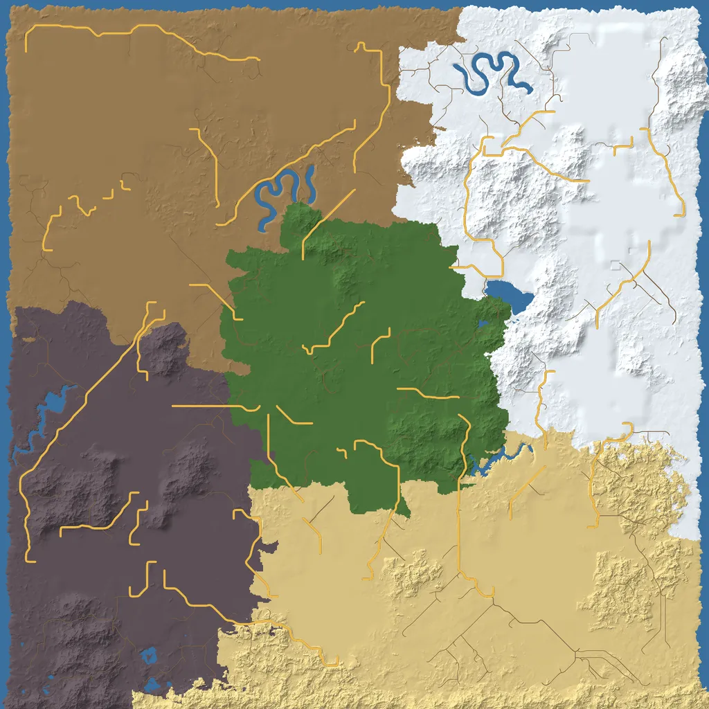 Map of Genadi County, seed HebephrenicDecimalization at 6144