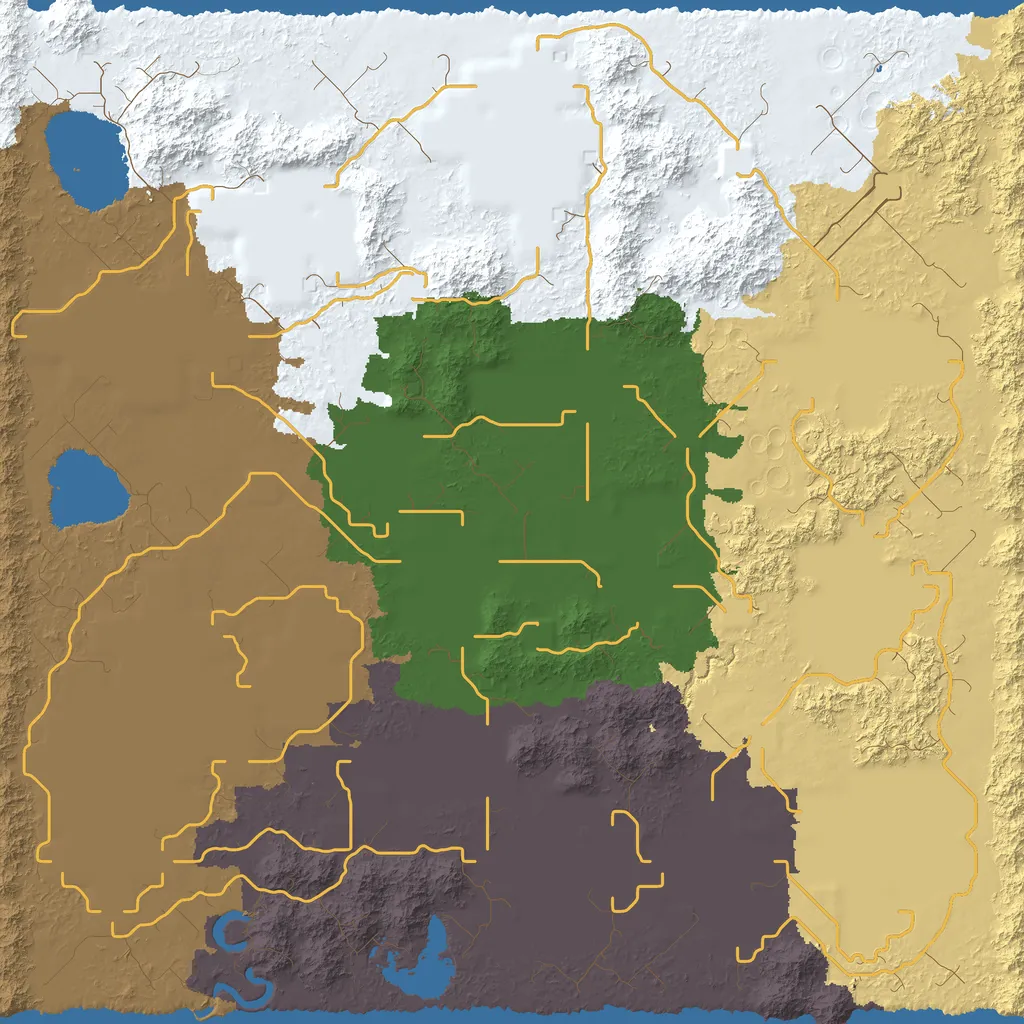 Map of West Ginumace Valley, seed world at 6144