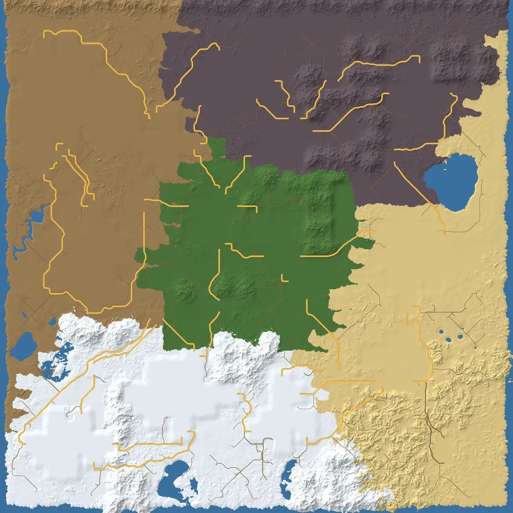 Map of North Zowue Mountains, seed zombies at 6144