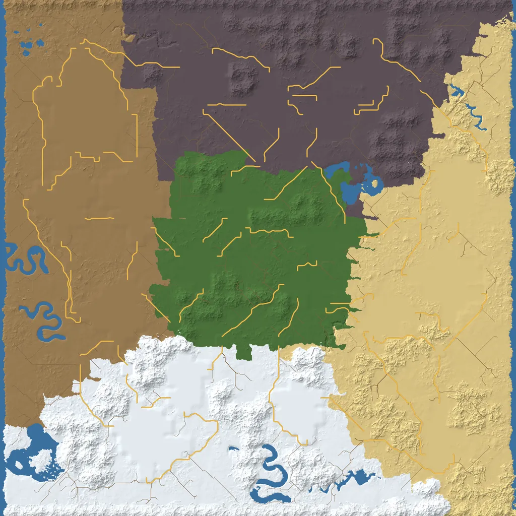 Map of West Potayu Territory, seed 777 at 8192
