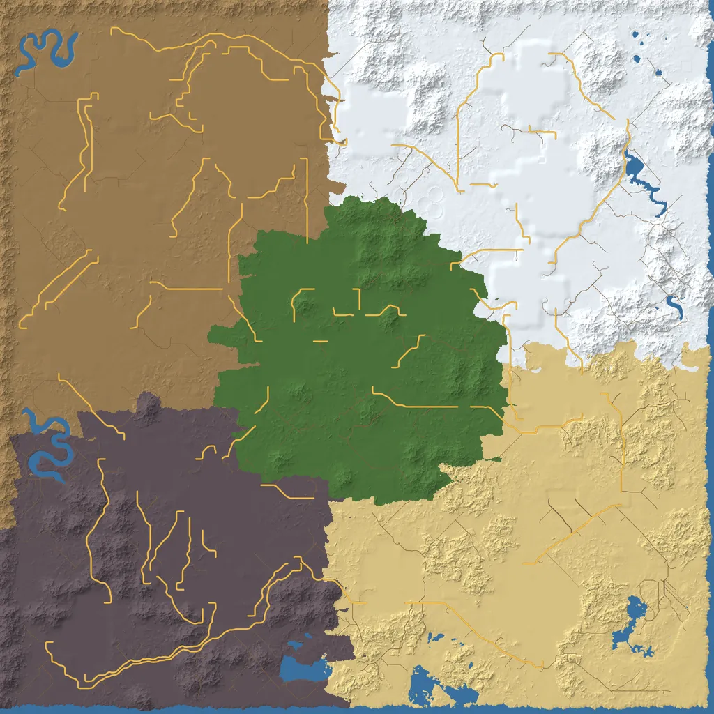 Map of Guvayo Valley, seed bigcity at 8192