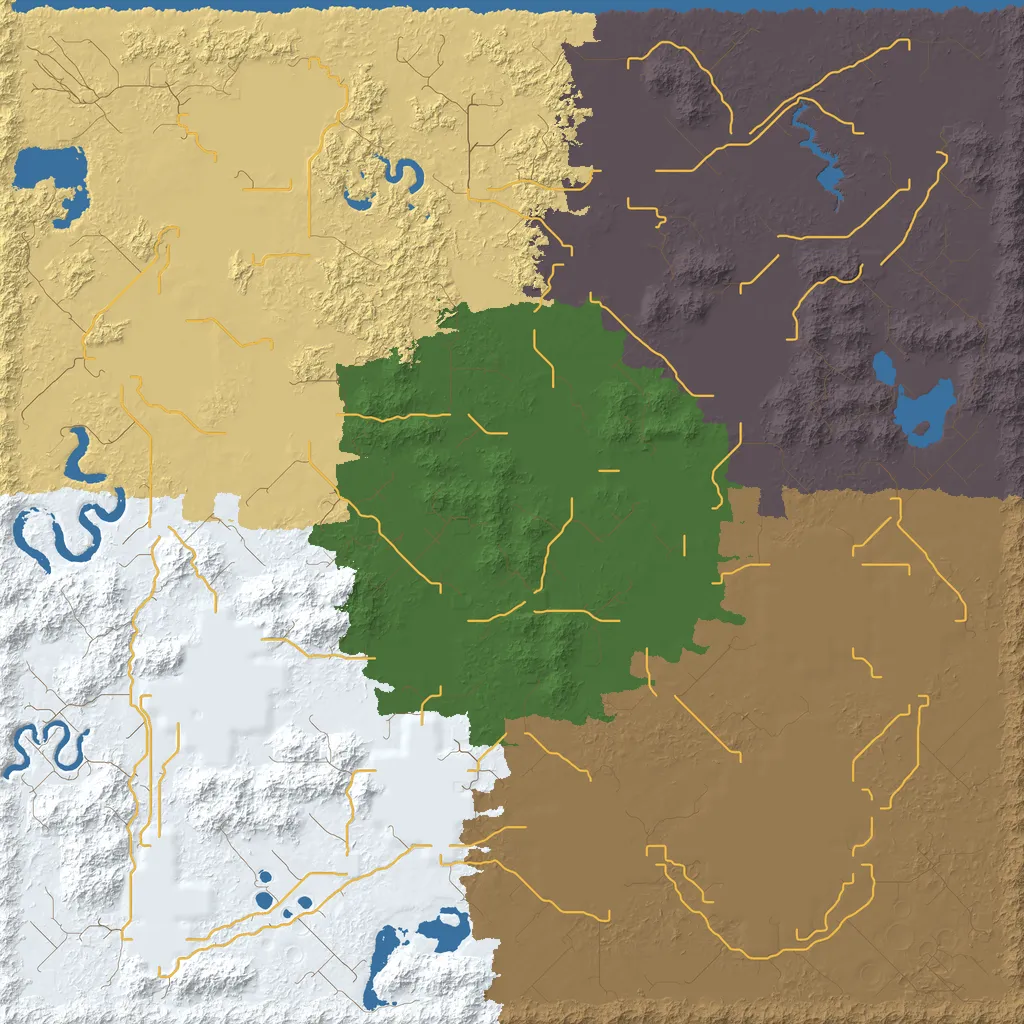 Map of Fuyaafe Mountains, seed ghost at 8192