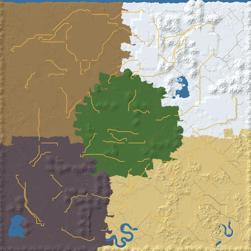 Map of Iworu Mountains, seed Greenland at 8192