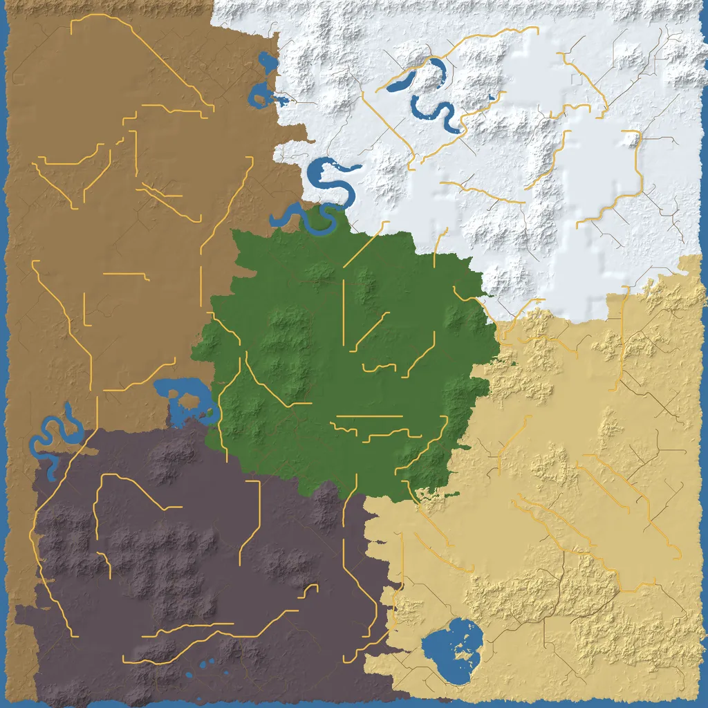 Map of Uyaga Mountains, seed hello at 8192