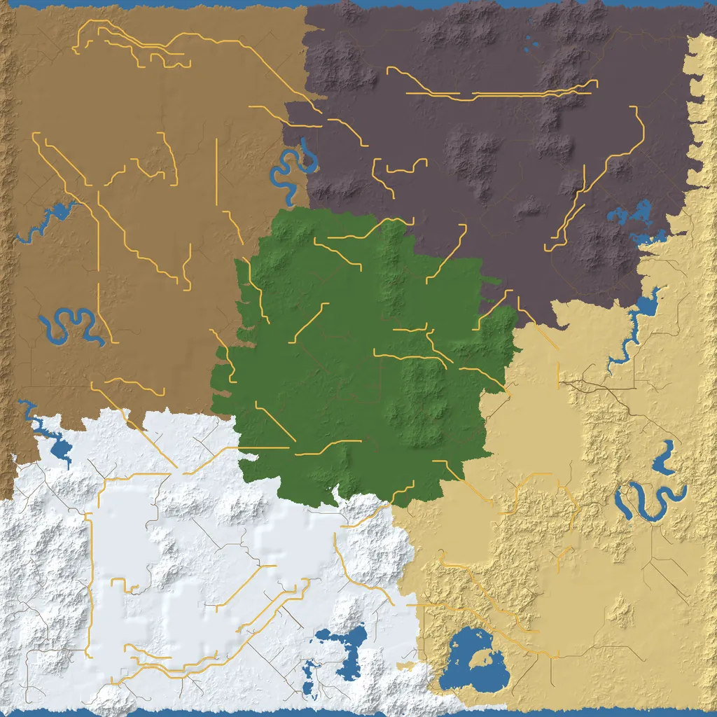 Map of Yefuo County, seed Navezgane at 8192
