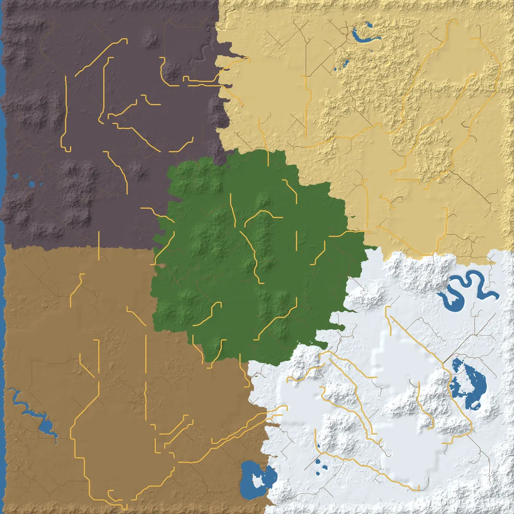 Map of West Vihivexe Territory, seed qwerty at 8192