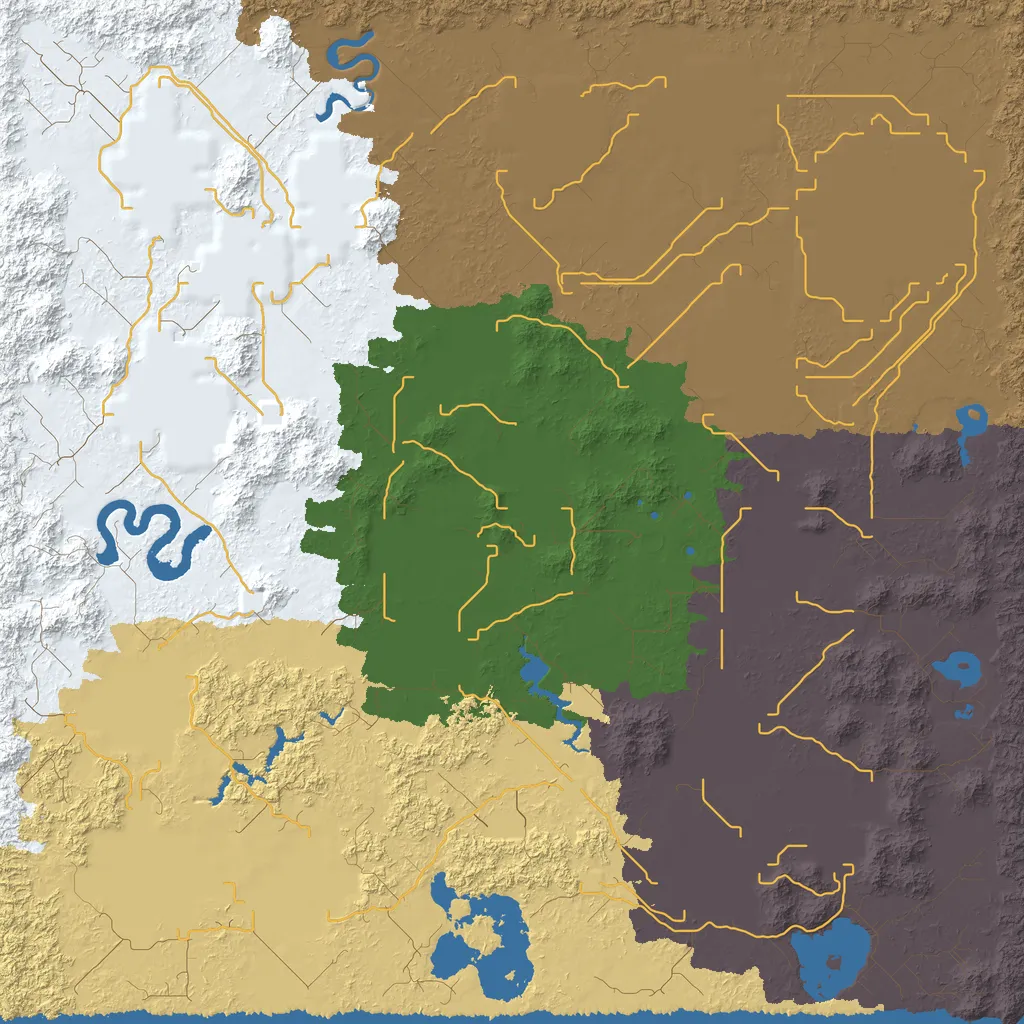 Map of Old Xepijo Mountains, seed scavenger at 8192