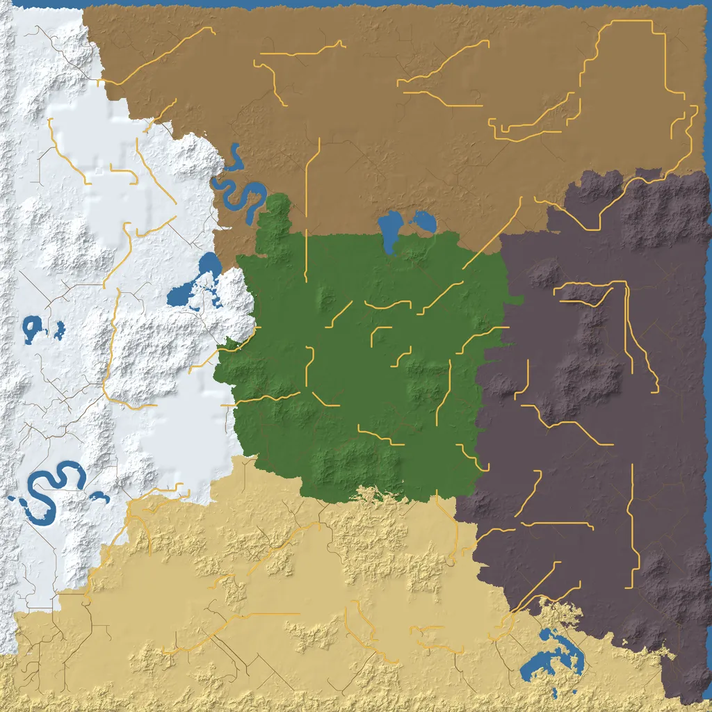 Map of Yuhofu Mountains, seed summer at 8192