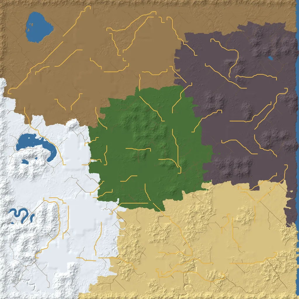 Map of South Nisawa Territory, seed winter at 8192