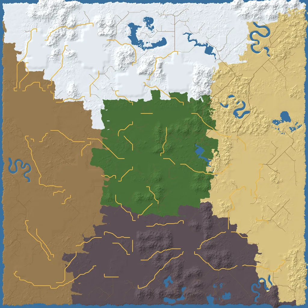Map of Lotejoci Mountains, seed zombies at 8192